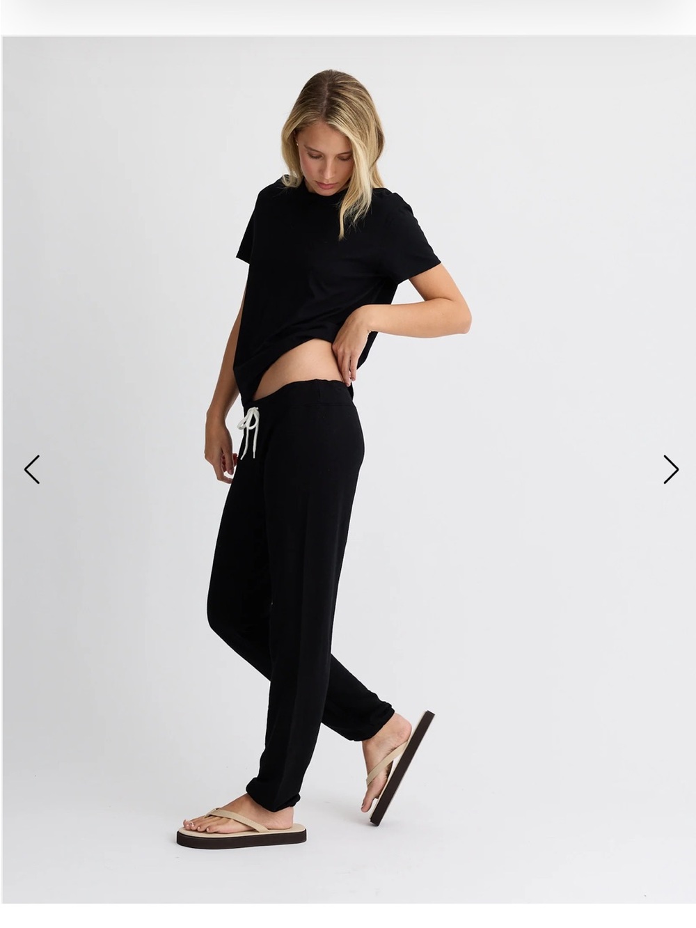 Monrow Supersoft Vintage Sweat pant medium black $146